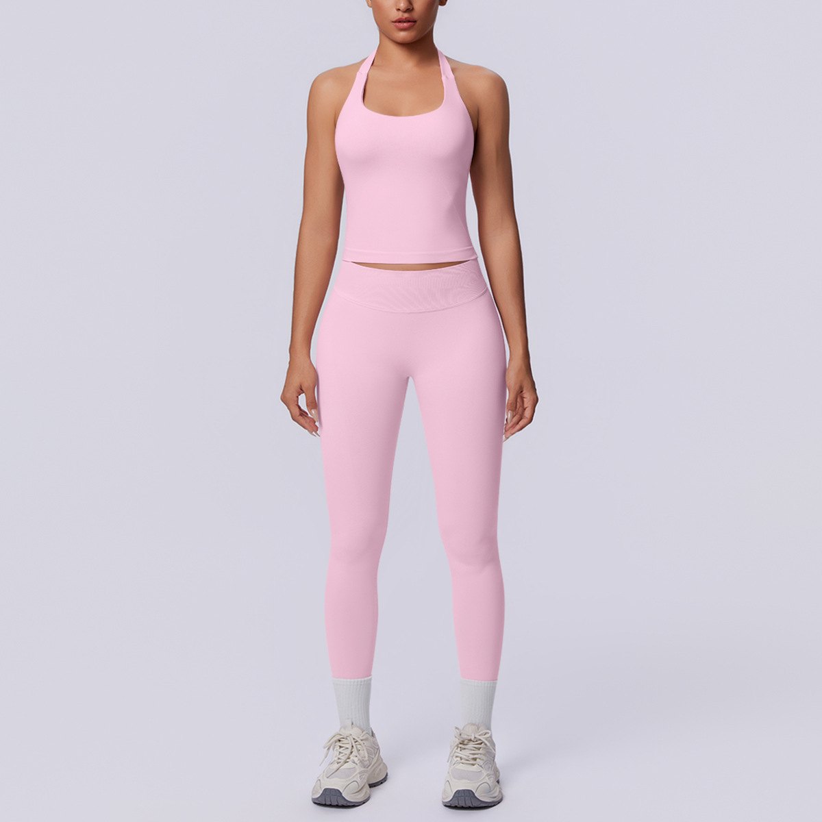 Tank Top & Yoga Leggings (Seamless) yoga and activewear product, front view