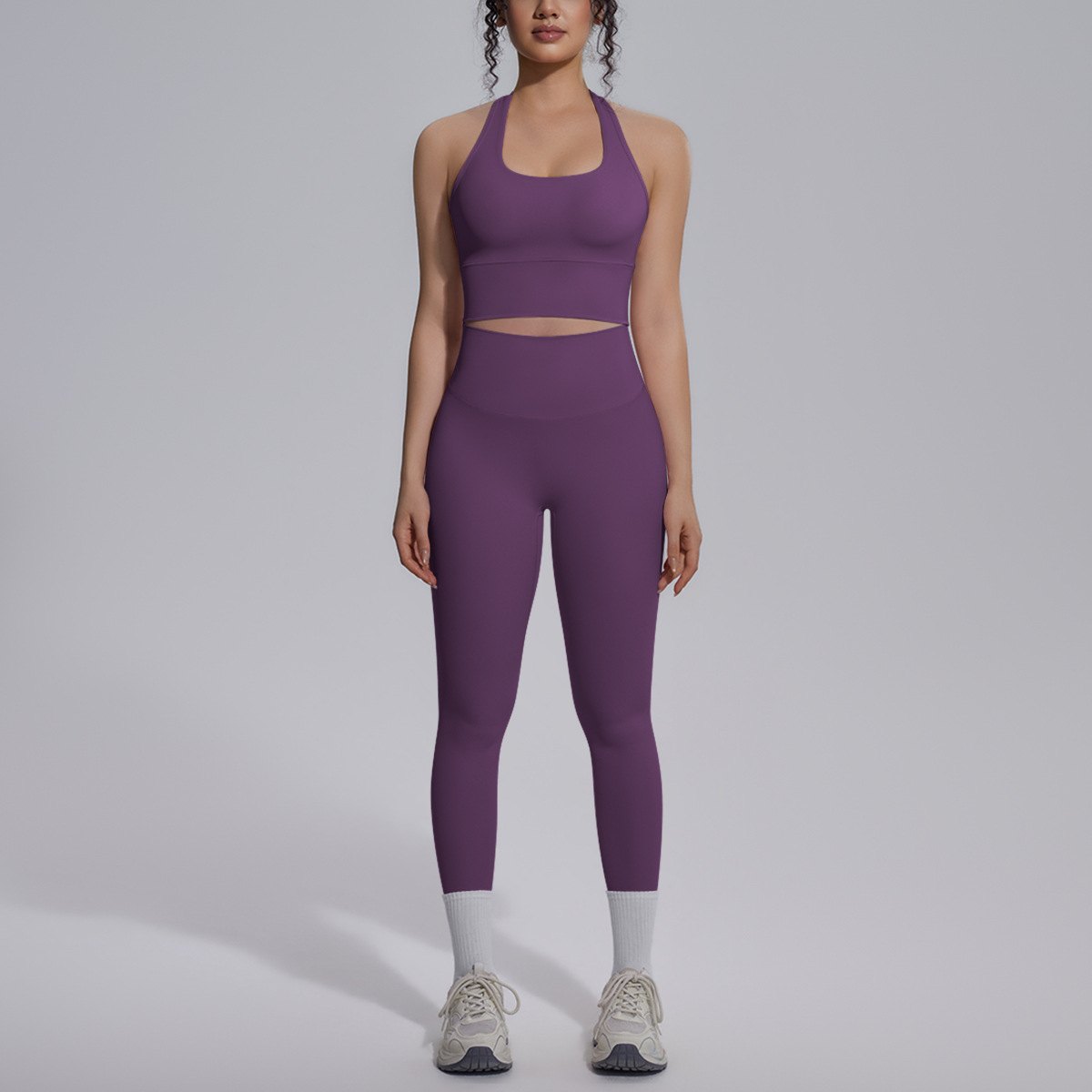 Tank Top & Yoga Leggings Matching Set (Regular) yoga and activewear product, front view