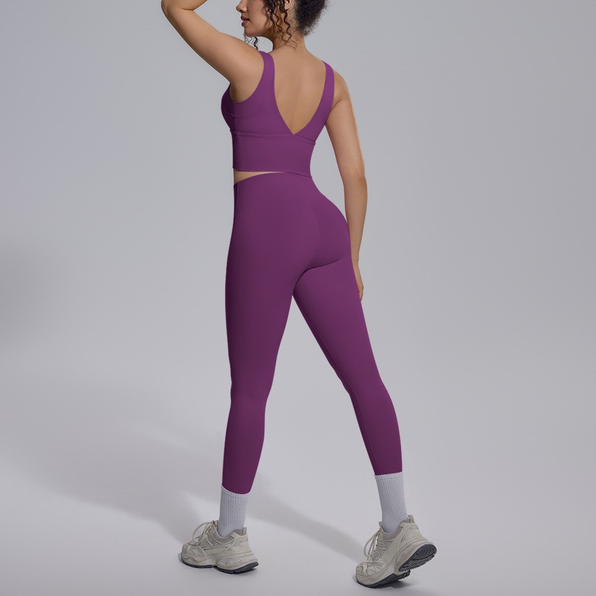 7150Tank top+7140leggings set back view