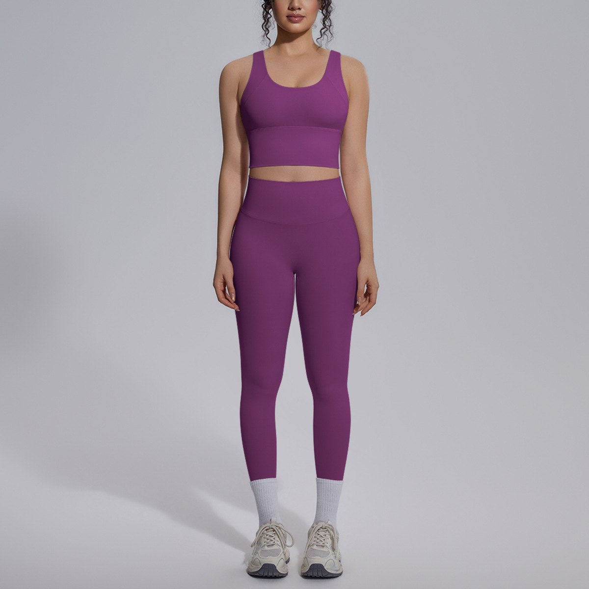 Tank Top & Yoga Leggings Matching Set (Regular) yoga and activewear product, front view