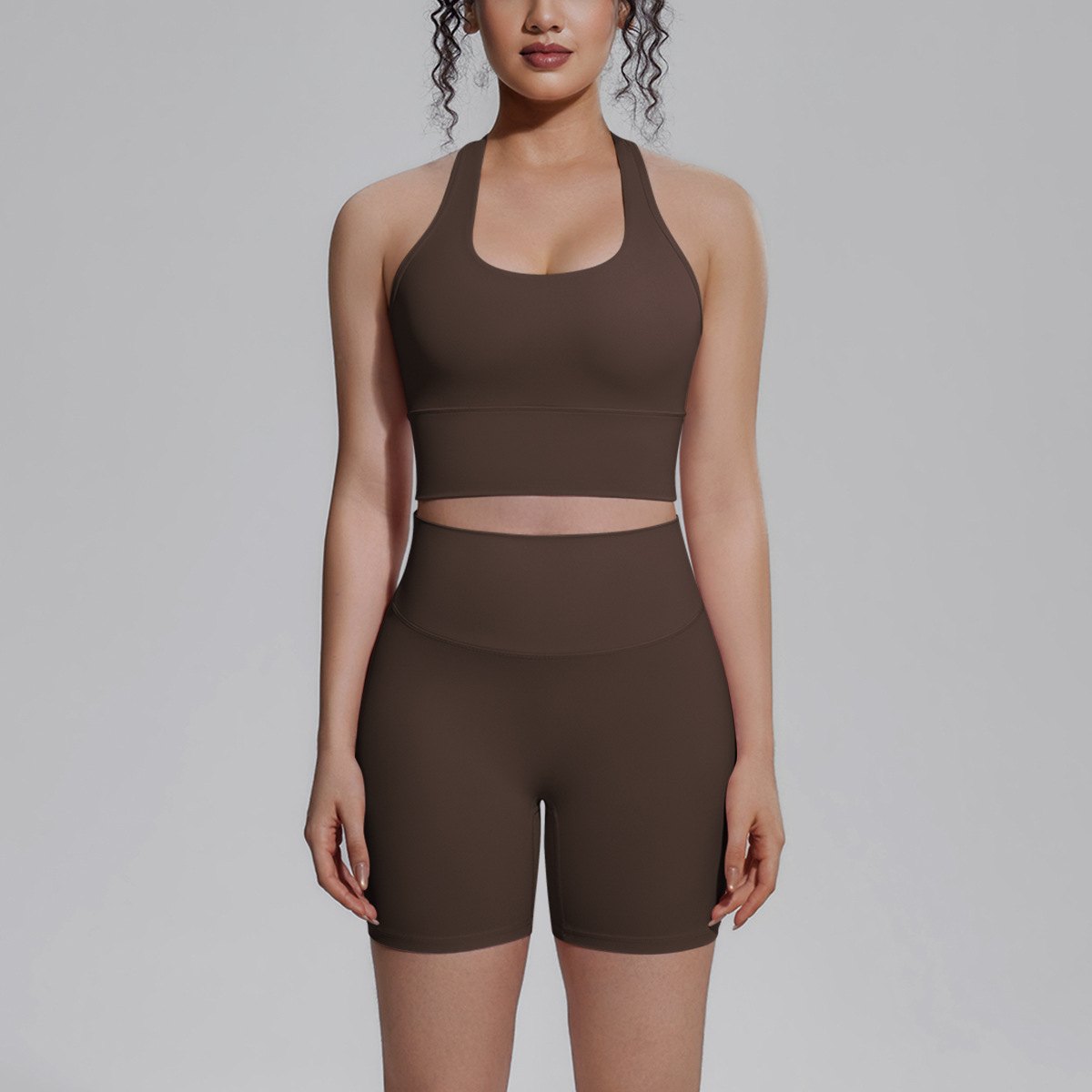 Tank Top & Yoga Shorts Matching Set (Regular) yoga and activewear product, front view