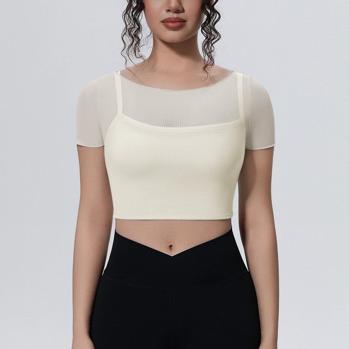Grenadine T-Shirt Yoga Top (Regular) yoga and activewear product, front view