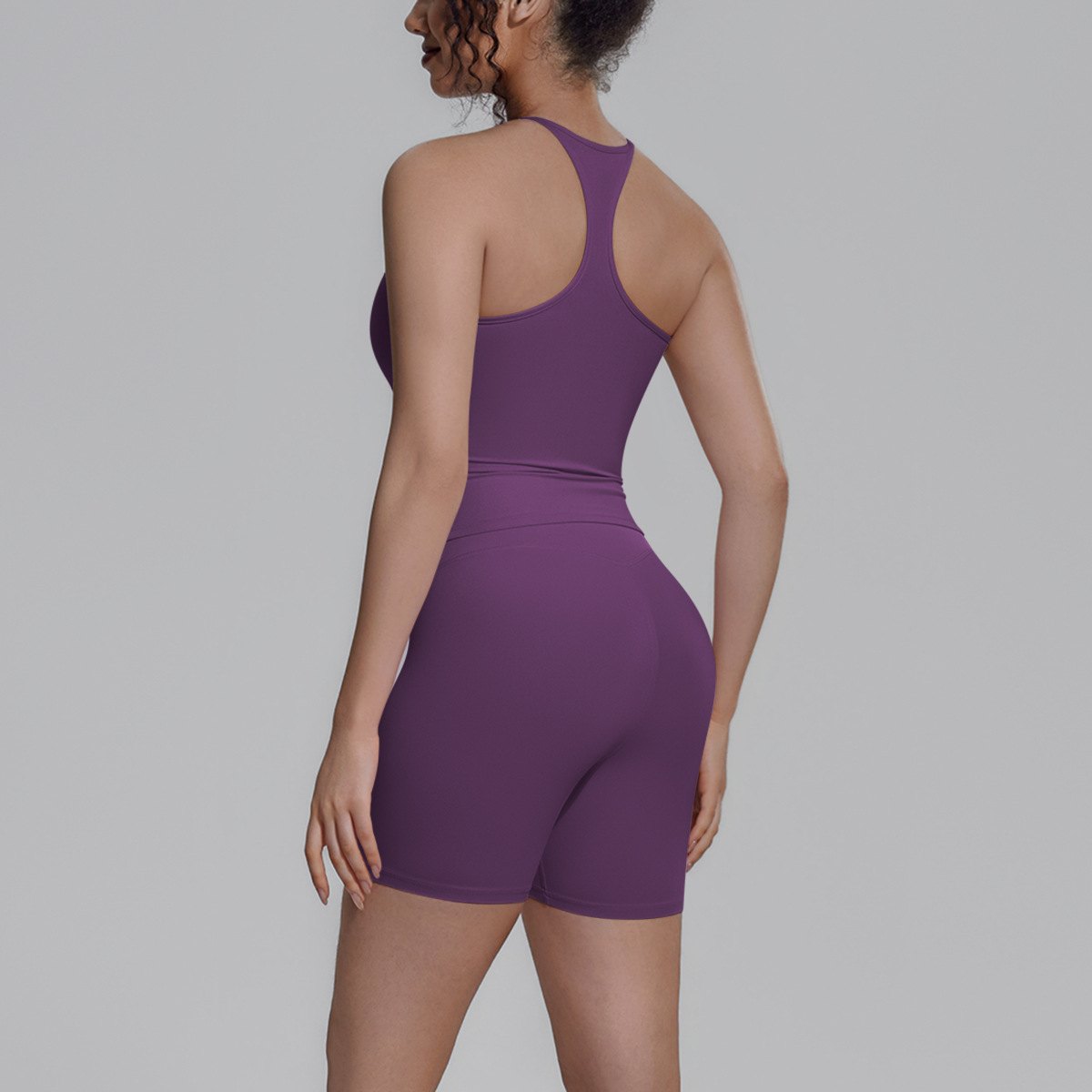 7151Tank top+7143Shorts set back view