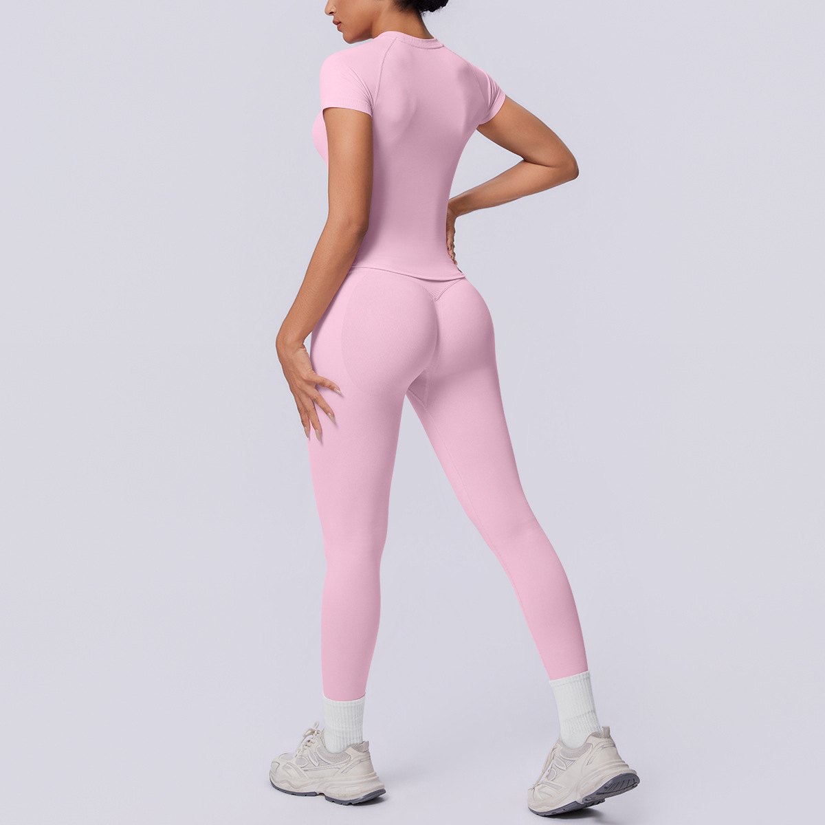 6705T-shirt+6688leggings set back view