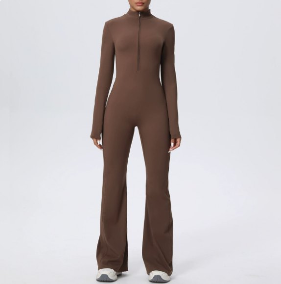 Long-Sleeve Wide-Leg Bodysuit (Regular) yoga and activewear product, front view