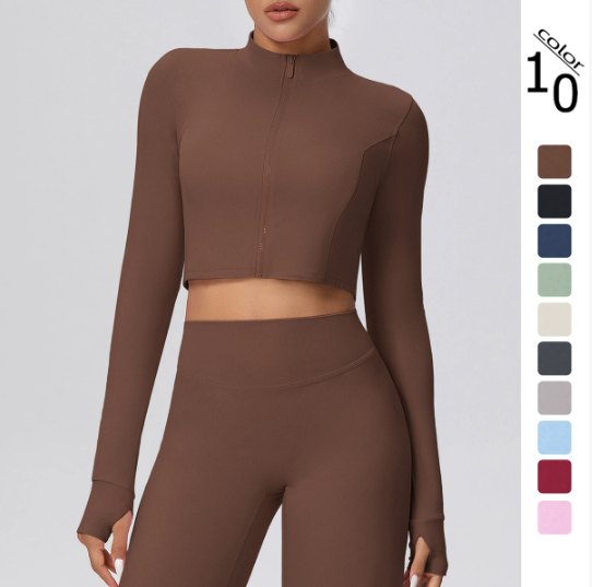 Crop Hoodies (Regular) yoga and activewear product, front view