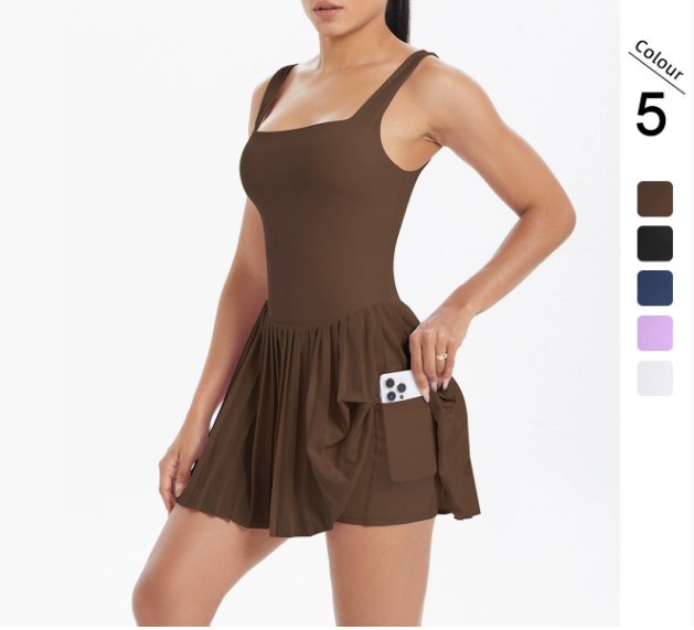 Pleated (Regular) yoga and activewear product, front view