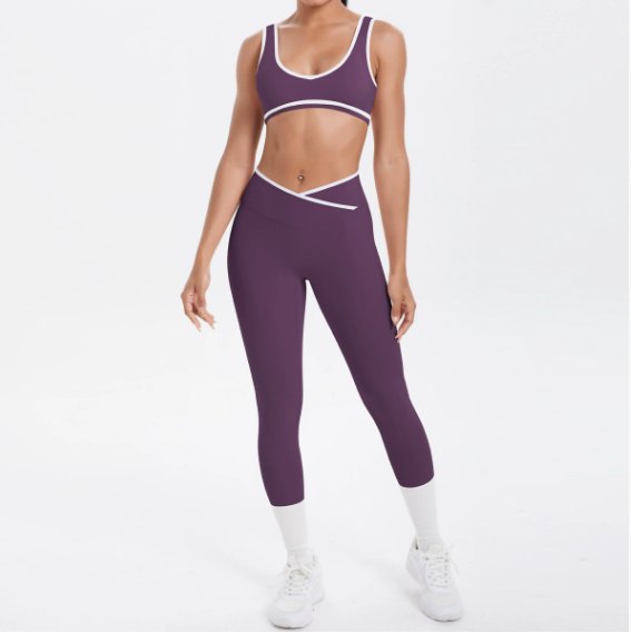 Sports Bra & Yoga Leggings Matching Set (Regular) yoga and activewear product, front view
