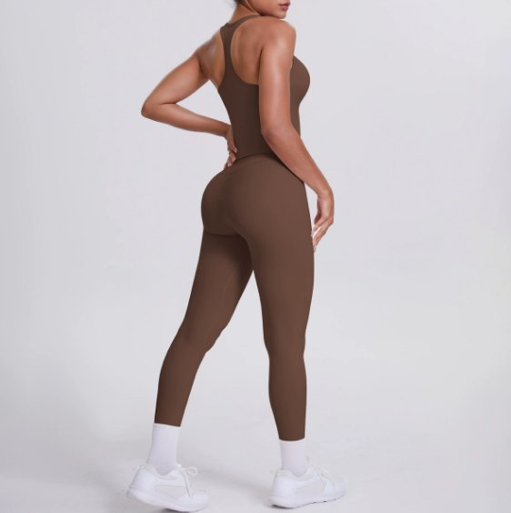 7122 Raceback Tank top+7100leggings set back view