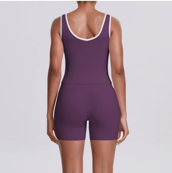7119Tank top+7117Shorts set back view