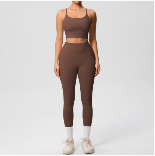 Tank Top & Yoga Leggings Matching Set (Regular) yoga and activewear product, front view