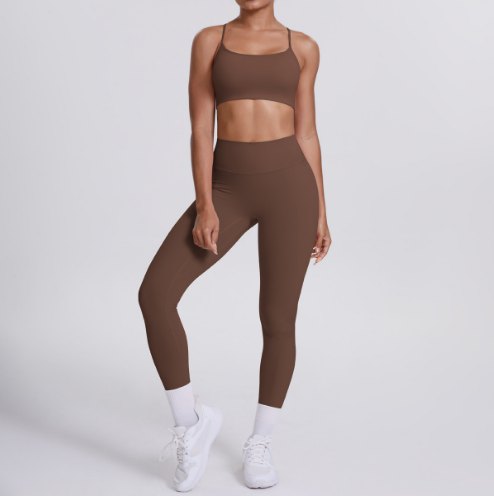 Sports Bra & Yoga Leggings Matching Set (Regular) yoga and activewear product, front view