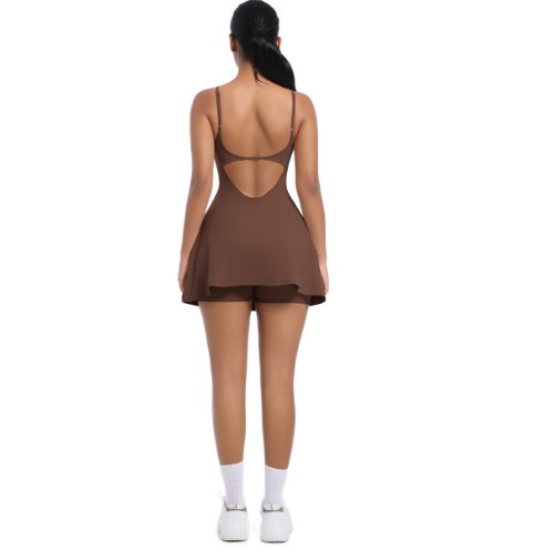 7080Bodysuit Tennis skirts back view