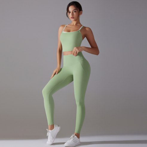 Tank Top & Antibacterial Yoga Leggings (Regular) yoga and activewear product, front view