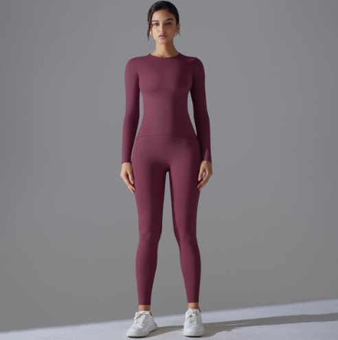 Long-Sleeve & Yoga Leggings (Regular) yoga and activewear product, front view