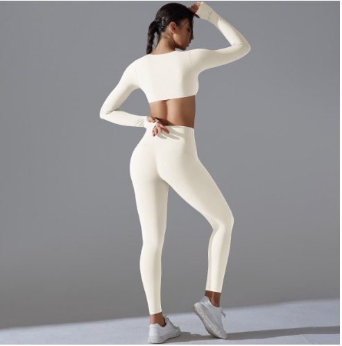 7071Long Sleeves+7053 Anti-Bacterial leggings back view