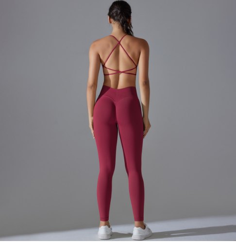 6664Bra+leggings set back view