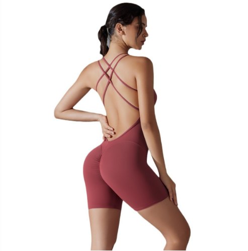 7066 Crossed ShortsBodysuit back view