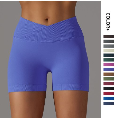 Crossed Yoga Shorts (Seamless) yoga and activewear product, front view
