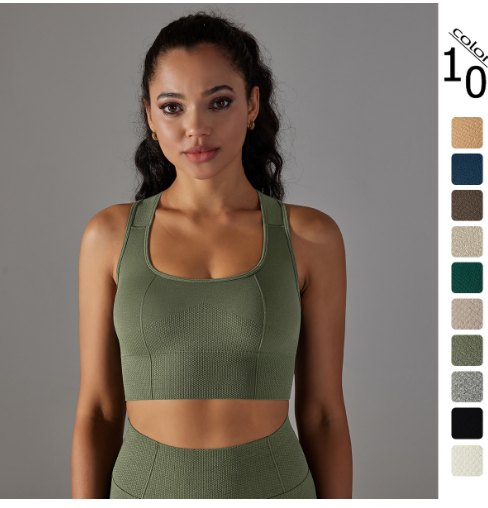 Sports Bra (Seamless) yoga and activewear product, front view
