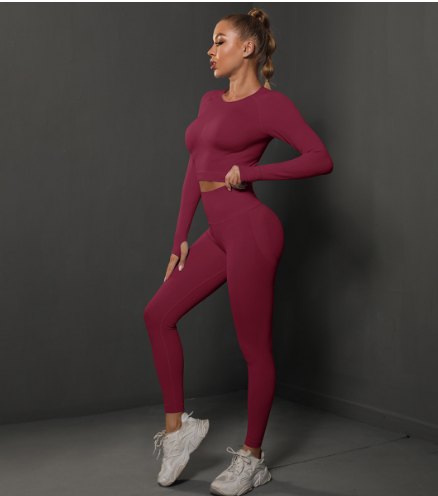 Long Sleevesleggings Matching Set (Seamless) yoga and activewear product, front view