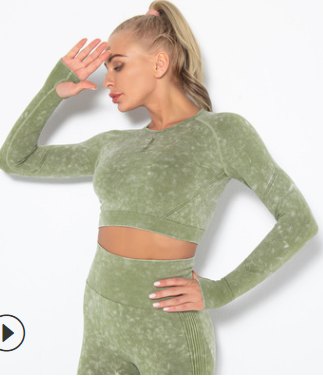 Yoga Long-Sleeve Top (Seamless) yoga and activewear product, front view