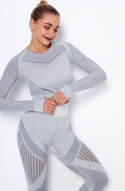 Yoga Long-Sleeve Top (Seamless) yoga and activewear product, front view