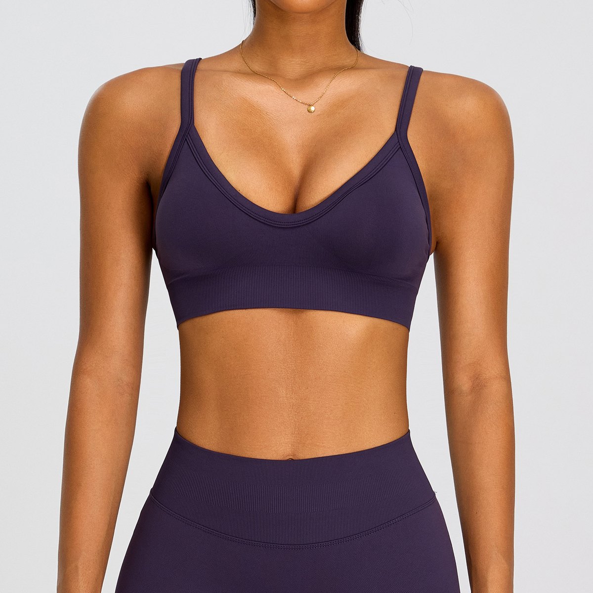 Sports Bra (Seamless) yoga and activewear product, front view