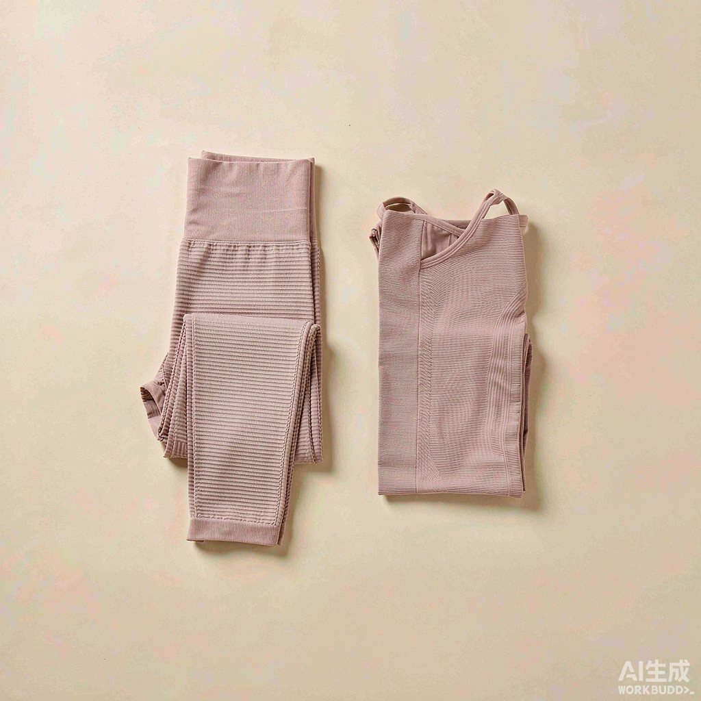 Matching ribbed two-piece yoga set in dusty rose, leggings and sports bra