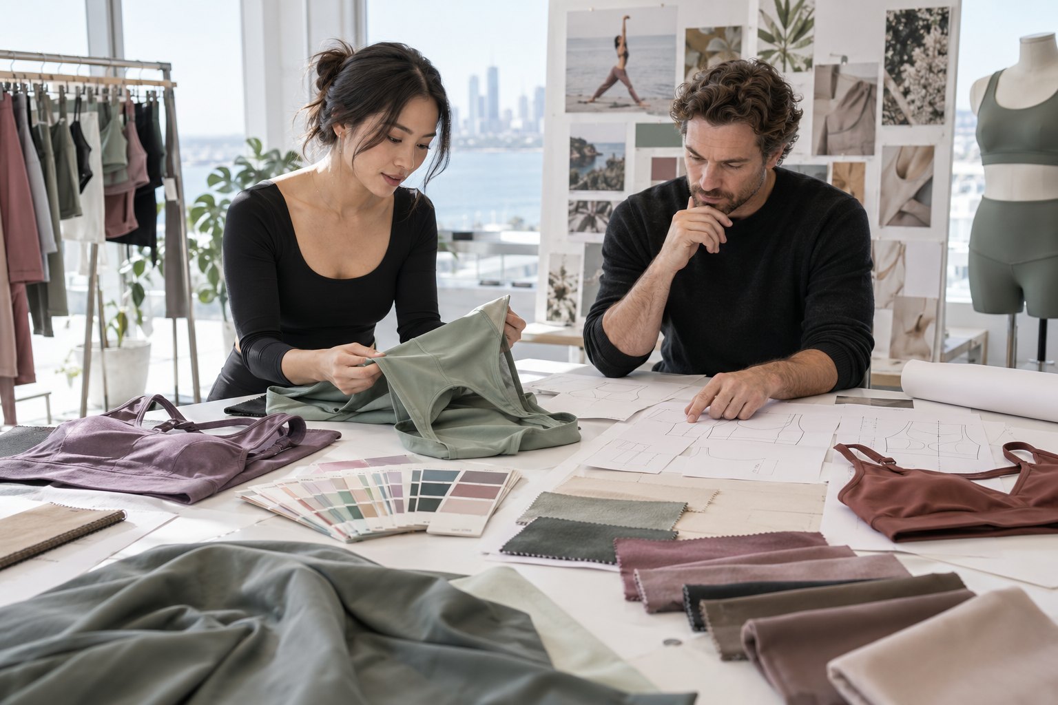 Illustrative apparel sample-development and design-review reference