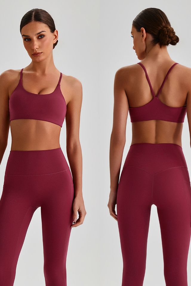 MC2018 Two-Piece Set style sample in Brushed 220 gsm nylon-spandex knit, shown on model