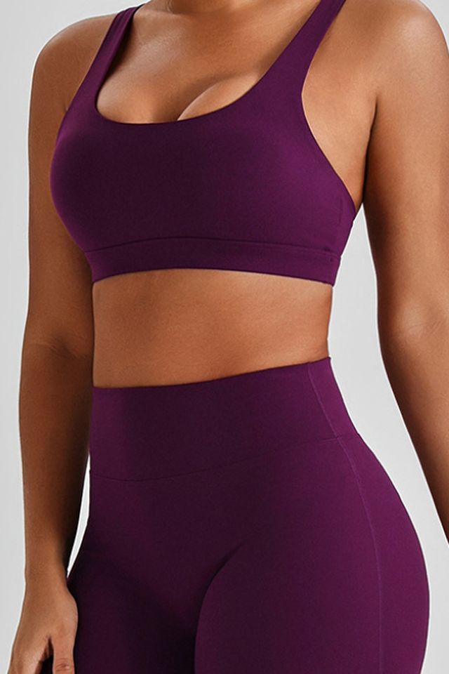 MC2238 Sports Bra style sample in Brushed 220 gsm nylon-spandex knit, shown on model