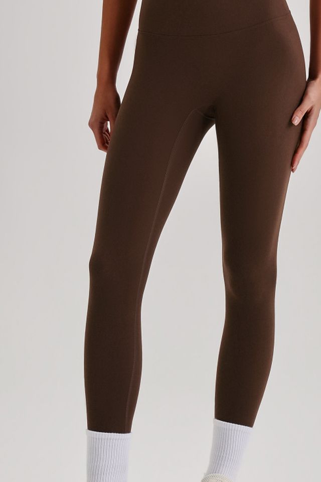 MC4005 Yoga Leggings style sample in Super Soft 230 gsm nylon-spandex knit, shown on model