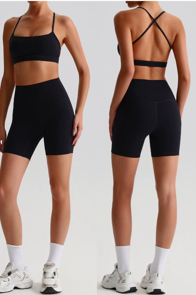 MC4166 Bike Shorts style sample in Super Soft 230 gsm nylon-spandex knit, shown on model
