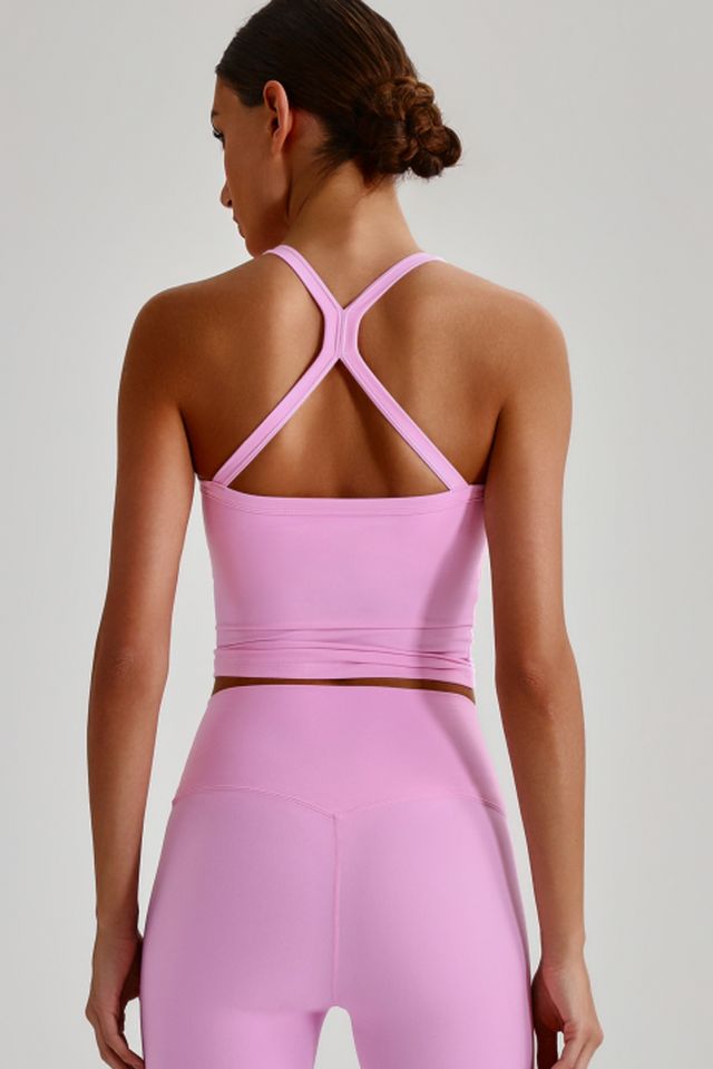 MC4168 Two-Piece Set style sample in Super Soft 230 gsm nylon-spandex knit, shown on model